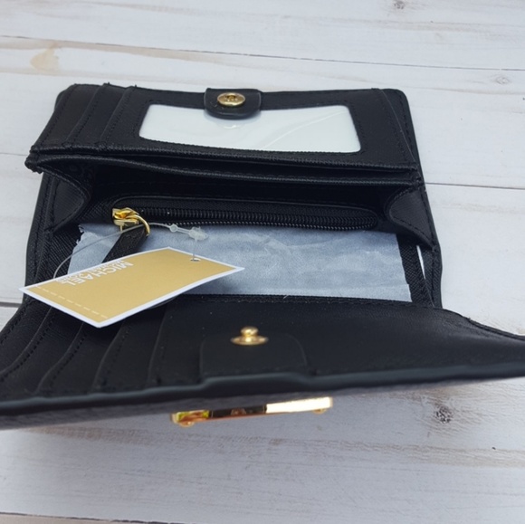 Michael Kors Wallet Medium Slim Black Leather NWT - Picture 5 of 8